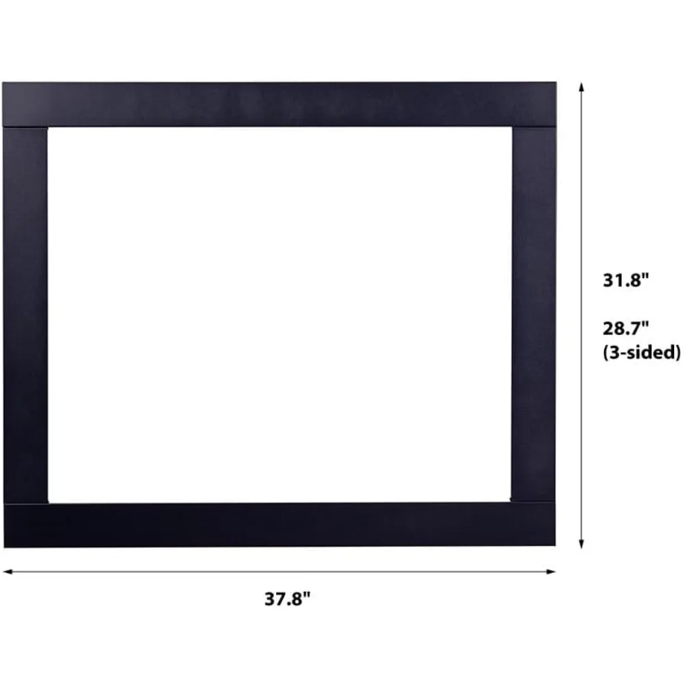 طقم حواف مدفأة كهربائية حديثة من Ember Uptown مقاس 33 بوصة، حواف 3 بوصة، مدفأة كهربائية تباع بشكل منفصل