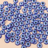 100pcs 9mm Oval Shape Spacer Beads Dark Blue Evil Eye Beads Stripe Resin Spacer Beads for Jewelry Making Bracelet Necklace Charm