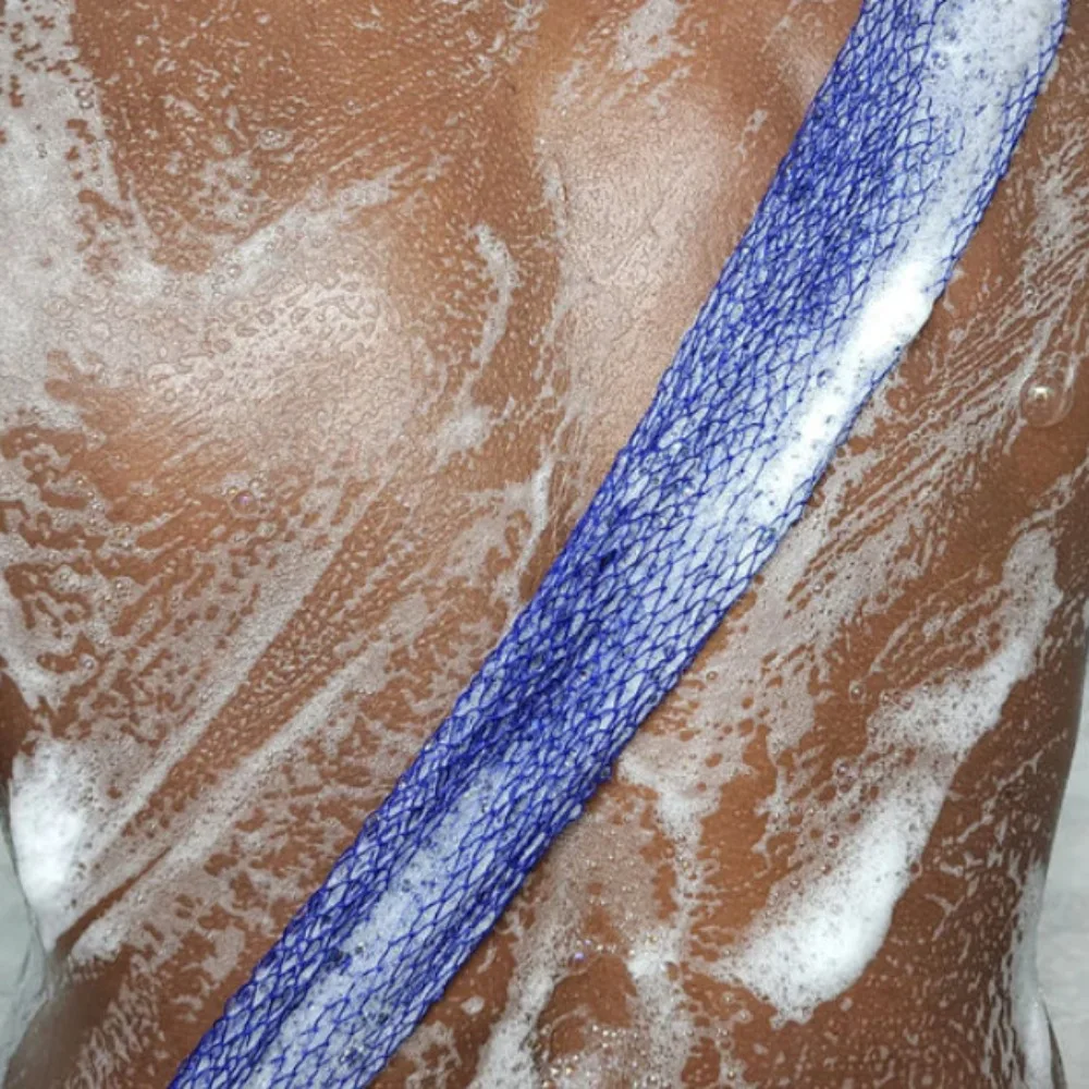 Exfoliating Mesh African Exfoliating Net Sponge Skin Smoother Back Scrubber African Bath Sponge Smooth Skin Long Strip view 2