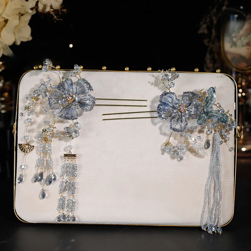 2025 غطاء الرأس الصيني الجديد Xiuhe إكسسوارات شعر الزفاف الكلاسيكية نمط الزفاف وإكسسوارات الملابس