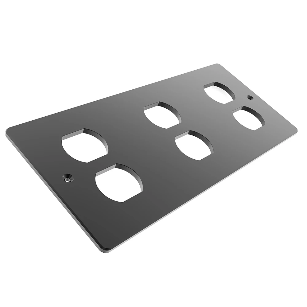 HIFI 6-Loch Amerikanische Standardsteckdose US-Stecker Stromanschluss 3-polige Elektrische Steckdose Abdeckung aus Aluminium – Detail 3