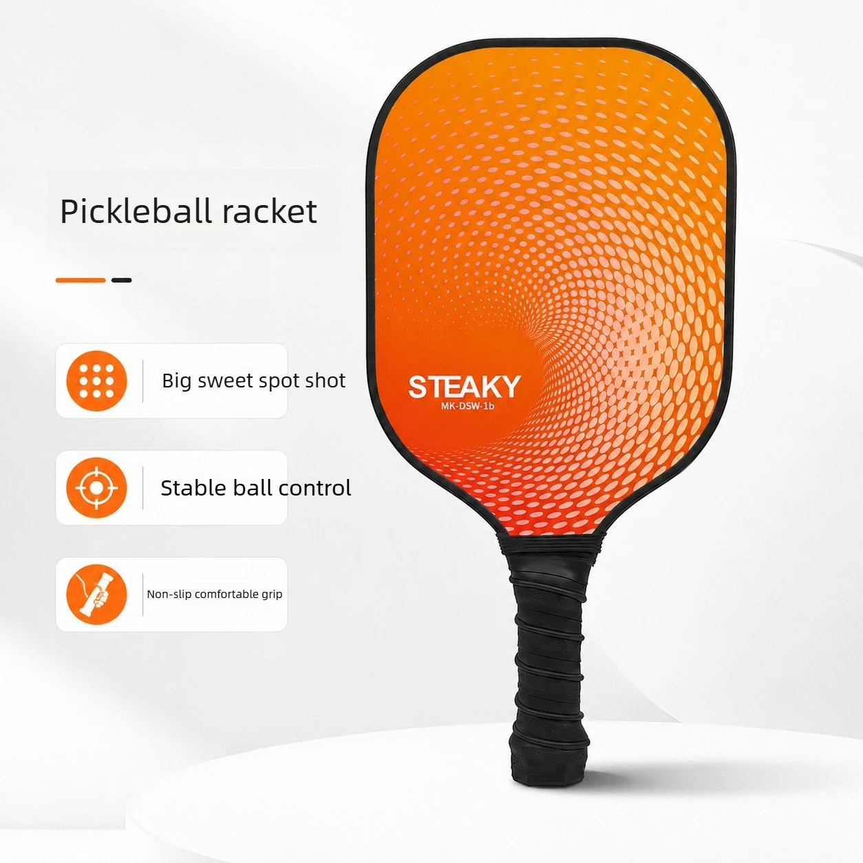 Fiberglass Pickleball Paddle, PP Honeycomb Core Pickle Ball Racket Complete Set for Training & Recreational Play