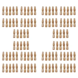 100PCS Gold Tone 4Mm Male Banana Plug Bullet Connector Replacements