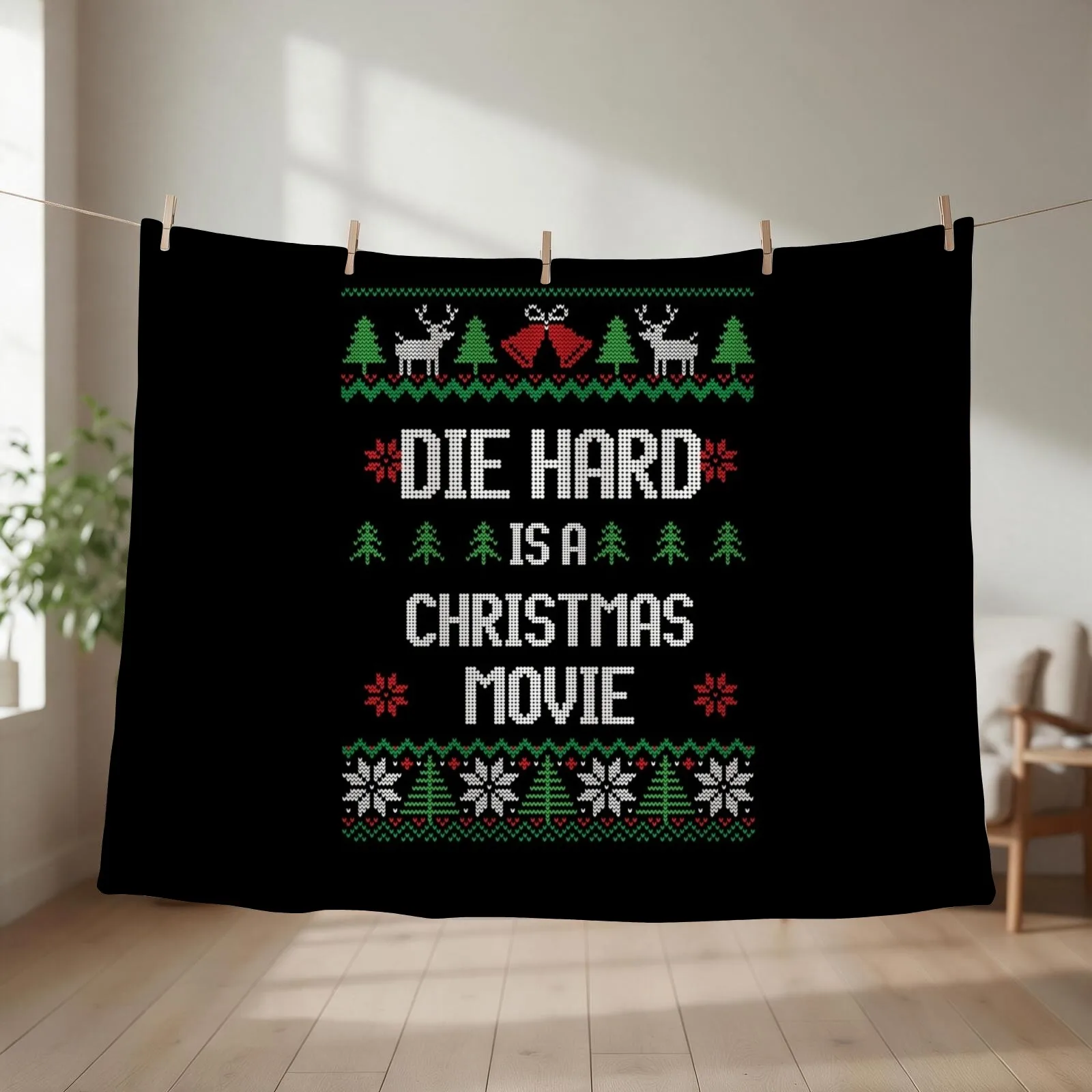 Die Hard is a Christmas Movie Throw Blanket Comforter Blankets Sofas Of Decoration Thins Extra Large Throw Blankets