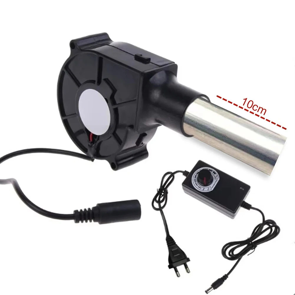 Adjustable Speed Handheld BBQ Fan Blower 220V with Air Collection for Dust Reduction During Grilling and Portable Convenience