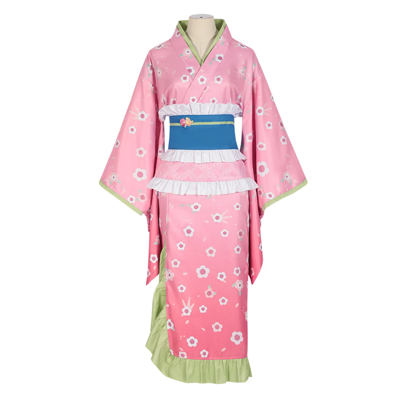 

Hemixush Anime Cos Kanroji Mitsuri Cosplay Costume Party Uniform Full Set Female Suit