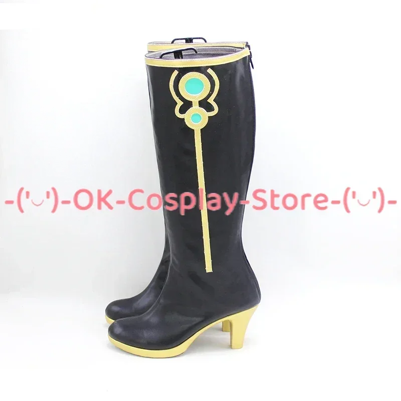 [Custom Made] Genshin DNF Ghost Swords Woman Cosplay Shoes Game PU Leather Shoes Halloween Carnival Boots Cosplay Props