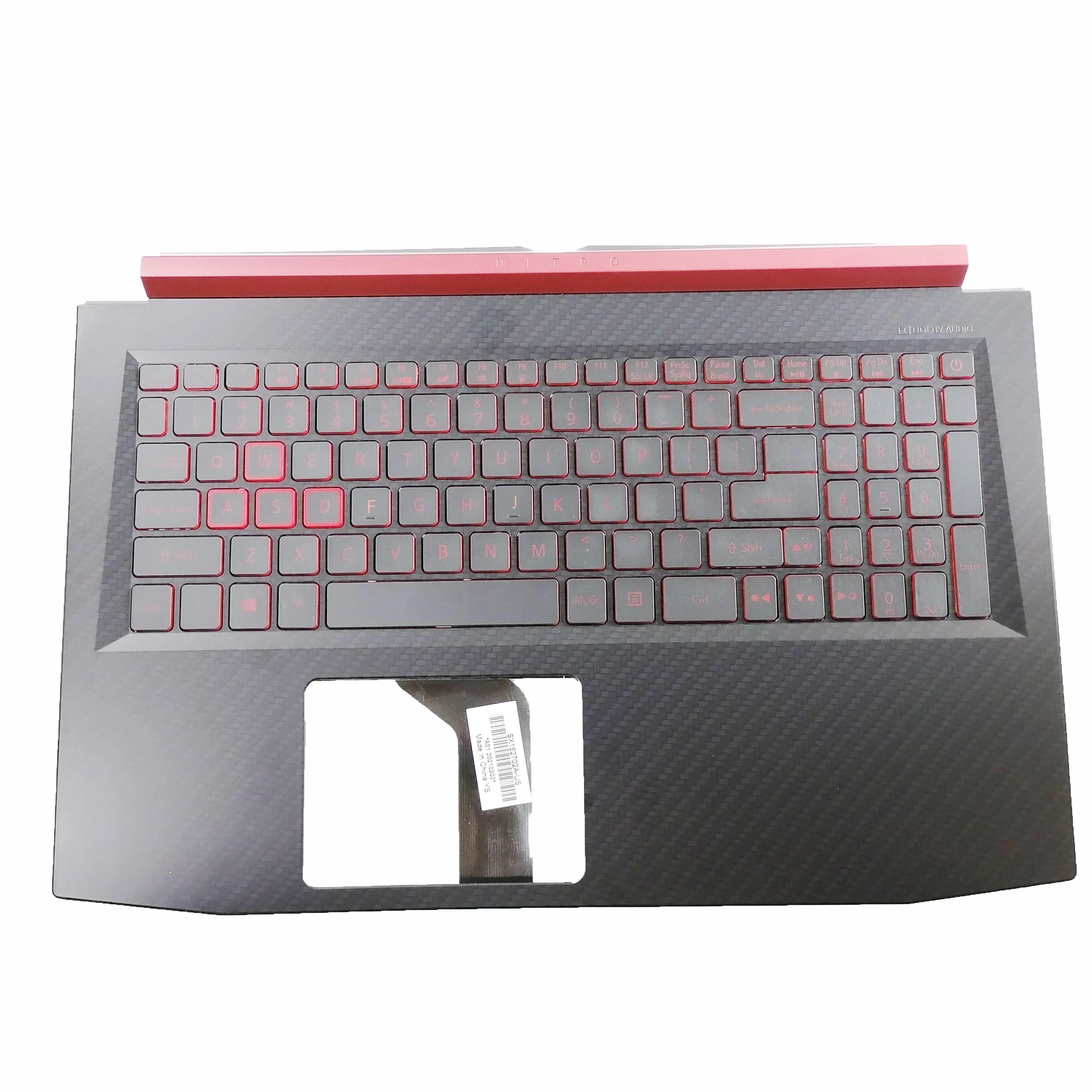 New For Acer Nitro 5 AN515-42 AN515-51 AN515-52 53 Laptop Palmrest With US Backlit Keyboard 6B.Q3ZN2.001