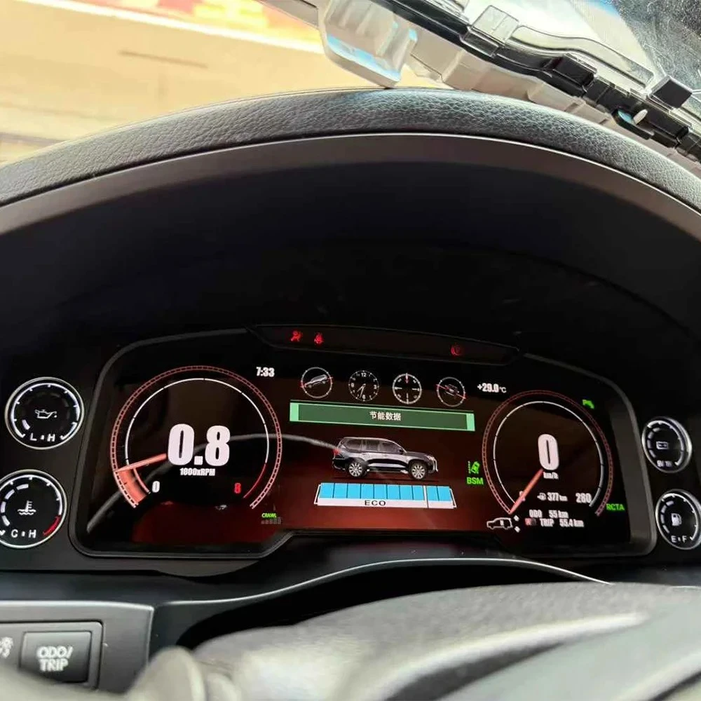 Atualize a cabine virtual do cluster de instrumentos digitais do painel do velocímetro Linux de 12,3 polegadas