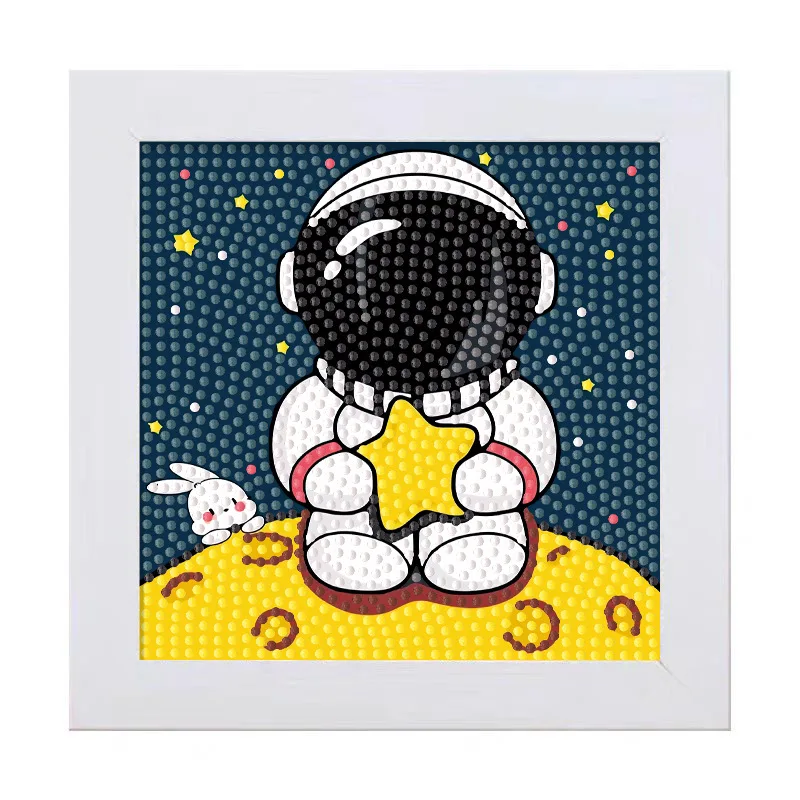 Keeppley Astronaut Crystal Diamond Decorative Painting 5D DIY Cross Stitch Kit Space Framed Art Painting Birthday Gift view 2
