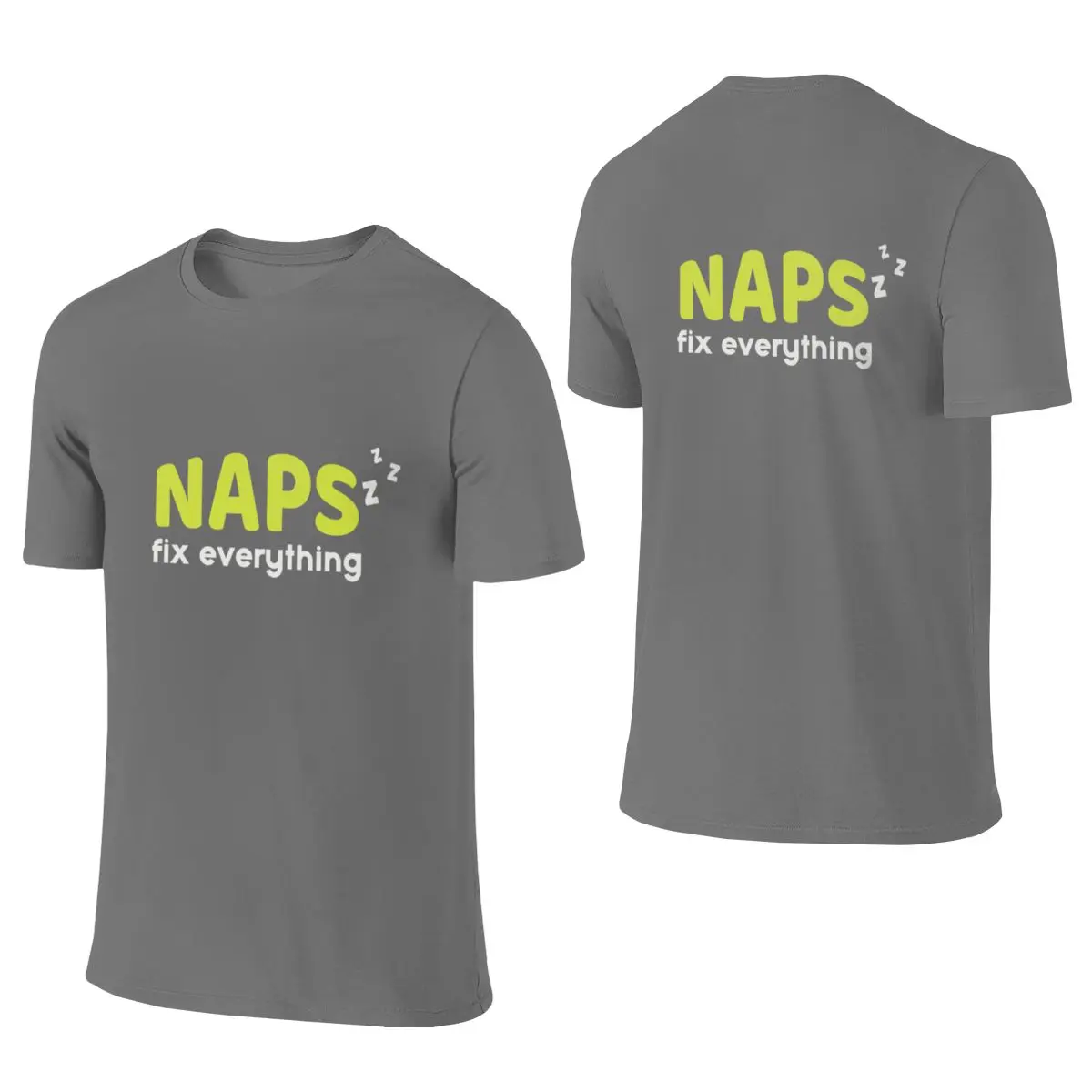 Naps Fix Everything Hobbies Include Napping Minimalist Reversible T-shirt Niche Personality Simple Prints Shirt