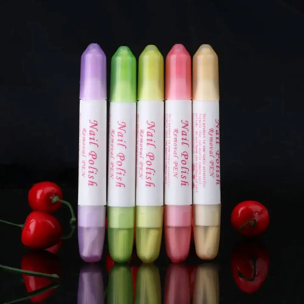 Nouveau stylo de nettoyage et d'élimination des ongles, stylo dissolvant de vernis à ongles, rechargeable avec des pointes interchangeables, outils de manucure de précision