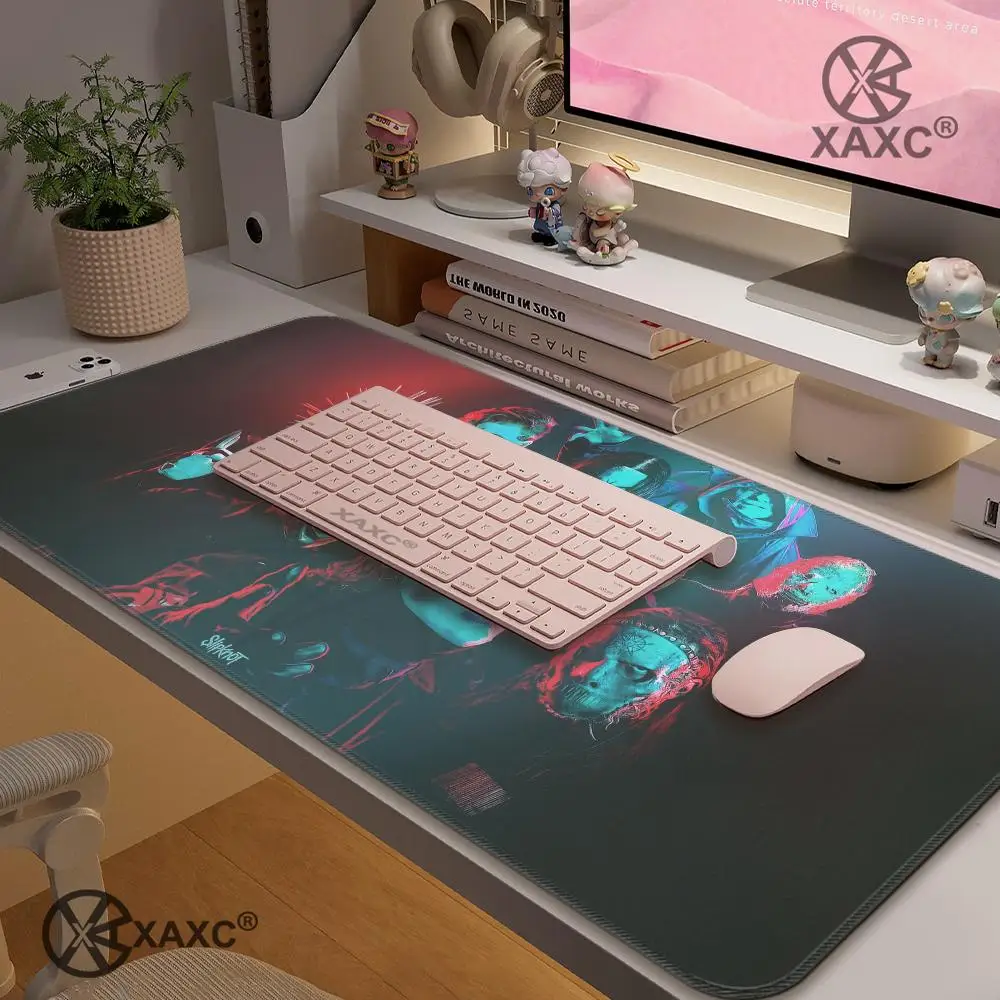 Music Rocks S-Slipknot Mouse Pad Large Keyboard Mouse Desk Pad XXL Non-Slip Rubber Gaming Mouse Pad Laptop Mouse Carpet XAXC