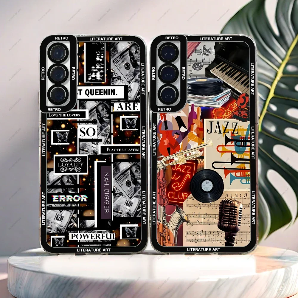 Retro Literature Art Case For Samsung Galaxy A54 A55 A12 A13 A14 A21S A22 A24 A50 A31 A32 A33 A34 A51 A52 A53 A71 A72 A73 Cover