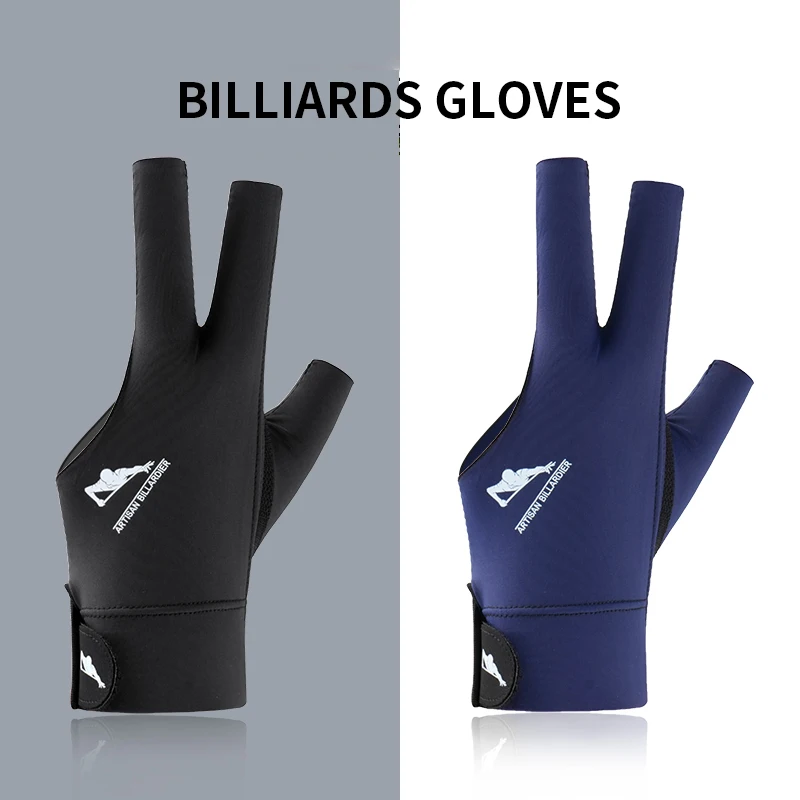 Billiard Pool Gloves for Left Hand 3 Finger, Splicing Process, Snooker Cue Sport Glove Popular Sizes for Men & Women