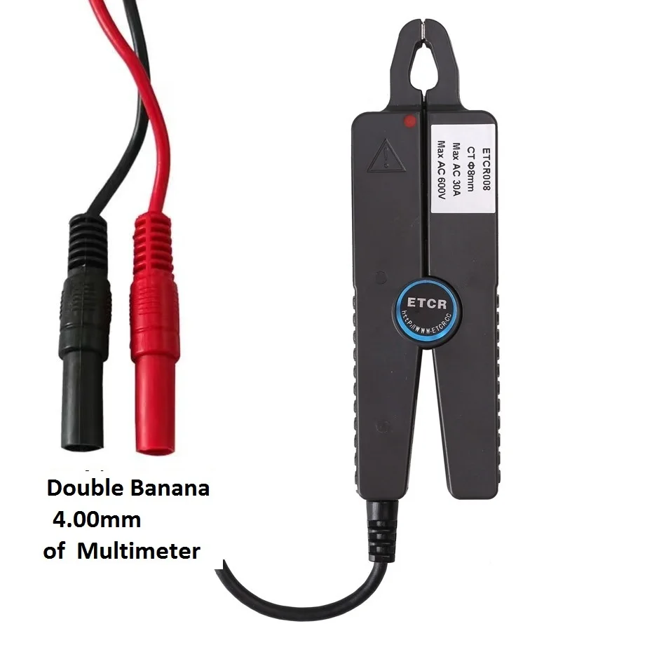ETCR008 ETCR014 AC Leakage Phase Power Energy Transducer Sharp Nose Clamp Current Sensor Turn Ratio 2500:1 CT Technology