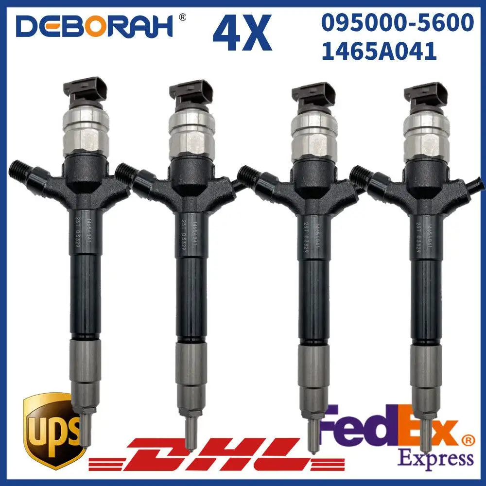 

4x 095000-5600 Common Rail Fuel Injector 1465A041 Injector Nozzle For Mitsubishi L200 4D56