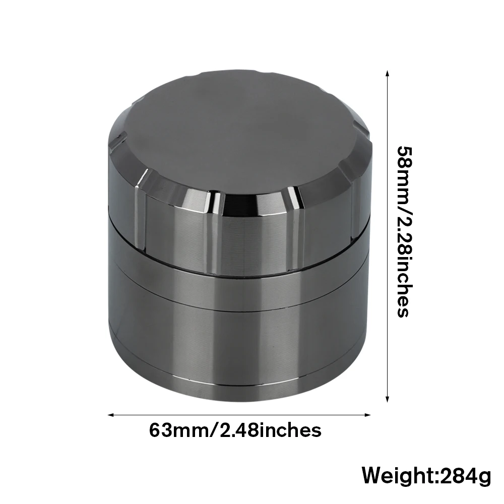 Metal Herb Crusher 63MM 4 Layers Accessories Manual Hand Grass Spice Crusher Molino de humo Accesorios de tabaco
