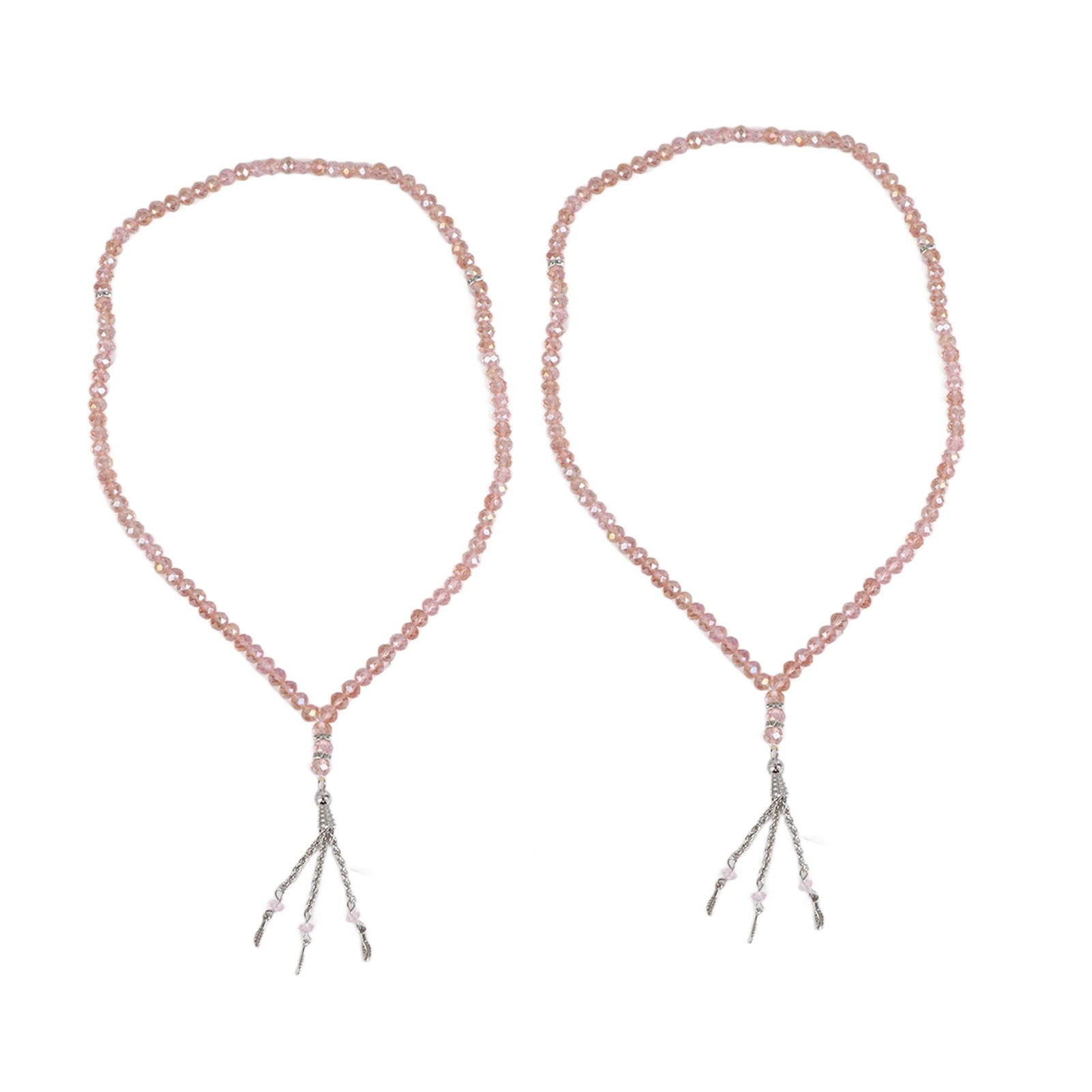 2Pcs Muslim Prayer Beads 99 Beads Mihrab Separators Count Exquisite Design Tasbih Prayer Beads for Hand Bag