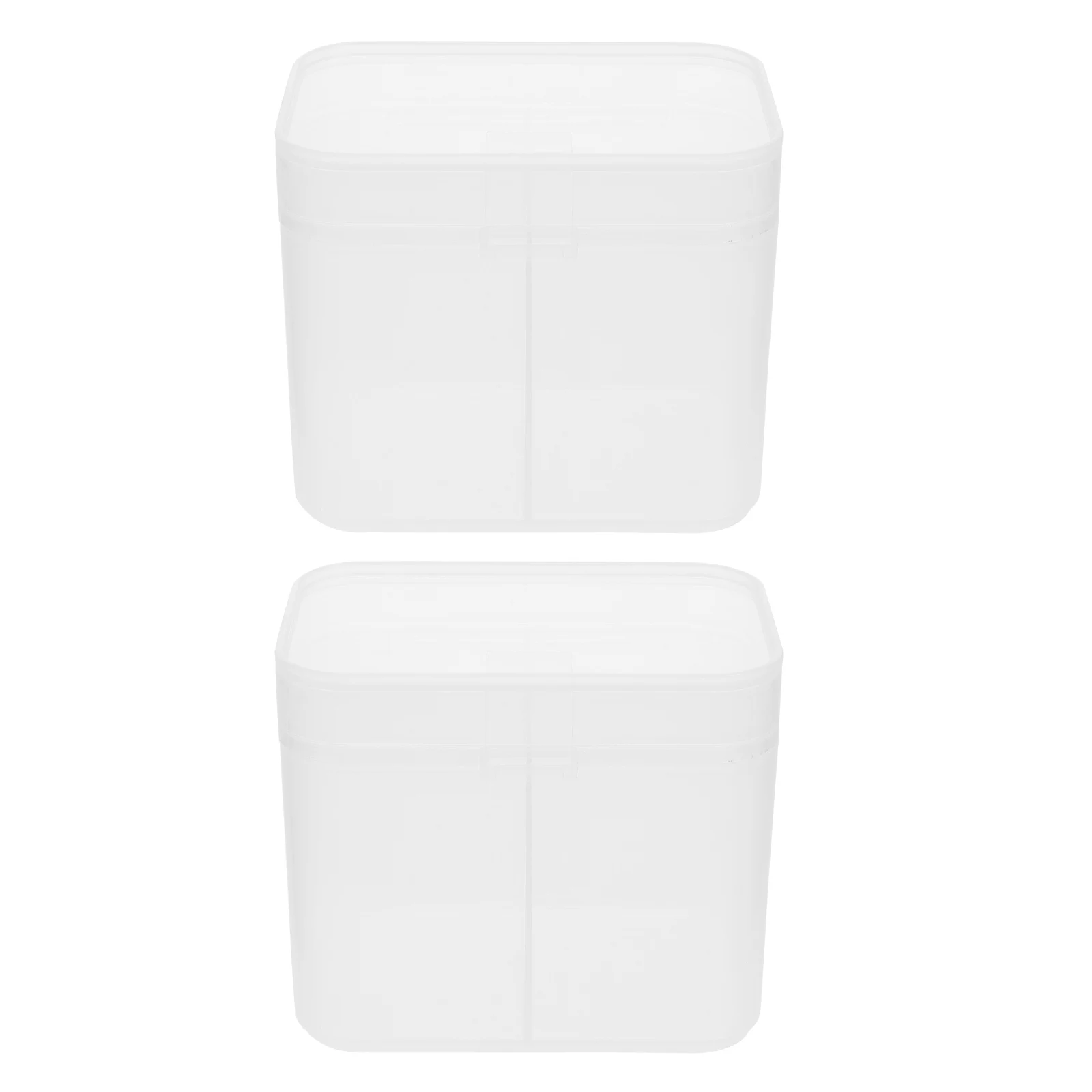 

2Pcs Cotton Pads ganizer Storage Box ABS Material Lasting Nail Tools Container Swab Holder Desktop Accessory Jewelry