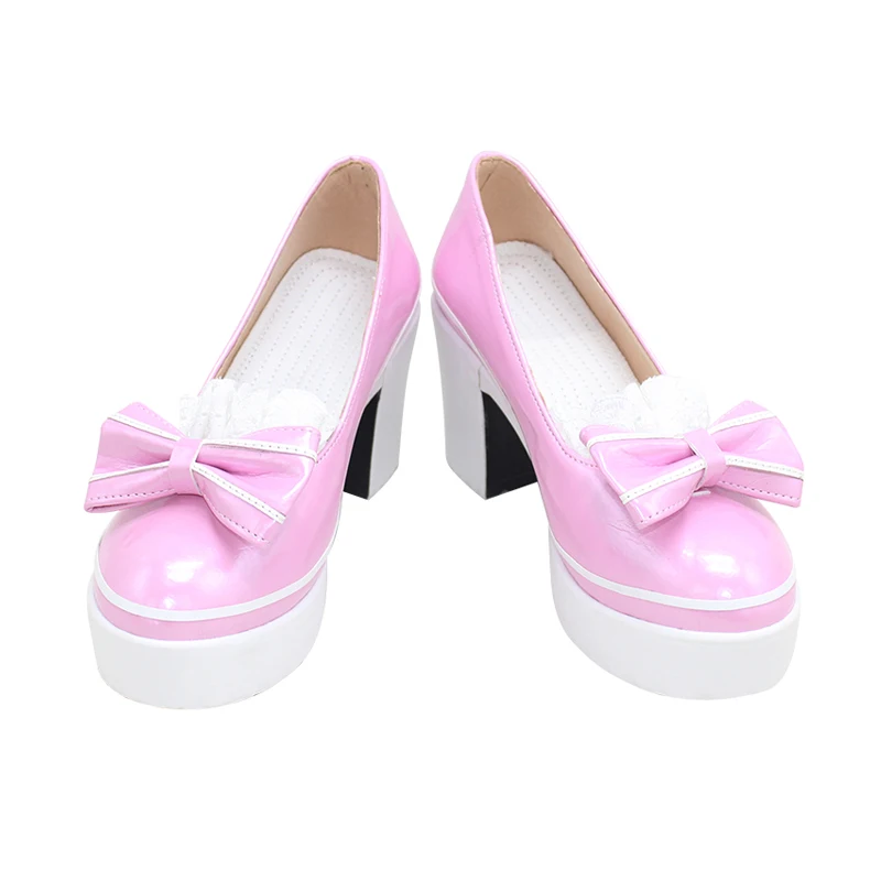 Brdwn V+ Women's Sakura Miku Cosplay Shoes Custom High-heeled Shoes