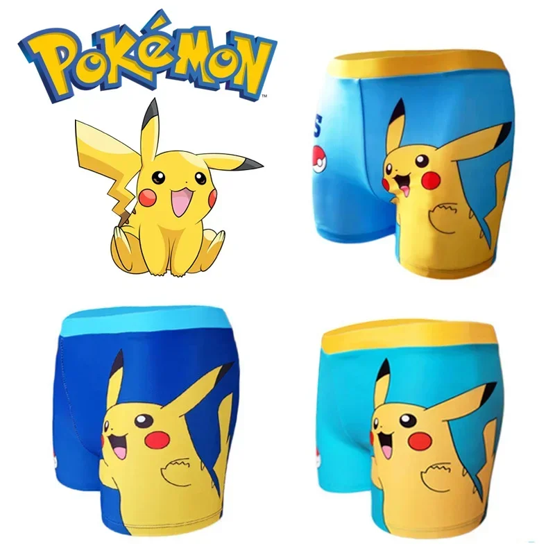 Pokemon Pikachu Toddler Boys Beach Swimwear Shorts Baby Kids Children Swimming Trunks Swimsuit Summer Swim Wear Cartoon Trunks