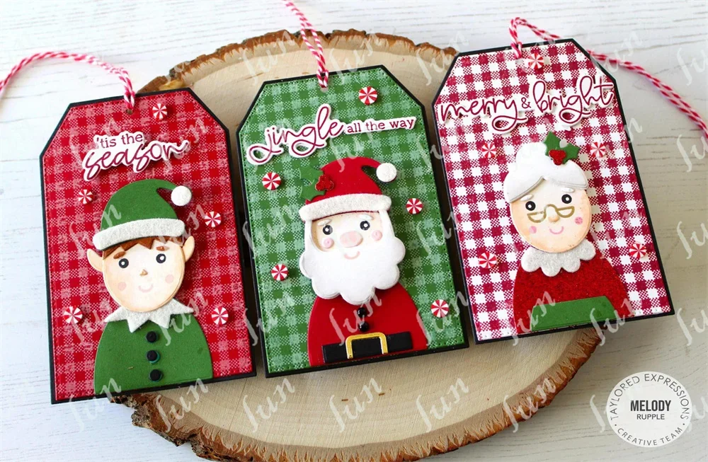 New Dies and Stamps 2024 Christmas All Together Holiday Cutting Dies Stencils for DIY Paper Card Embossed Scrapbooking Decor