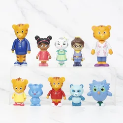 10Pcs/Set Daniel Tiger's Neighborhood Anime Toy Cute Daniel Tiger Katerina Kittycat O the Owl Miss Elaina Prince Kids Collection