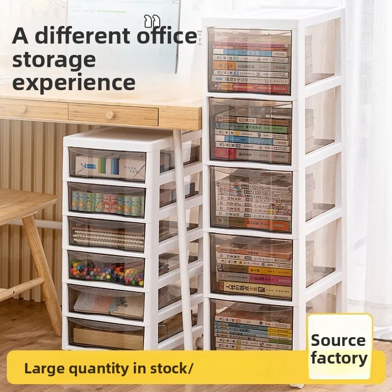 Multi Layer Plastic Organizer Shelf Living Room Filing Cabinet Storage Cabinet Office File Storage Drawer Cabinet Thickened