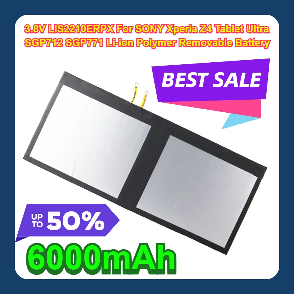 3.8V LIS2210ERPX For SONY Xperia Z4 Tablet Ultra SGP712 SGP771 6000mAh Li-ion Polymer Removable Battery