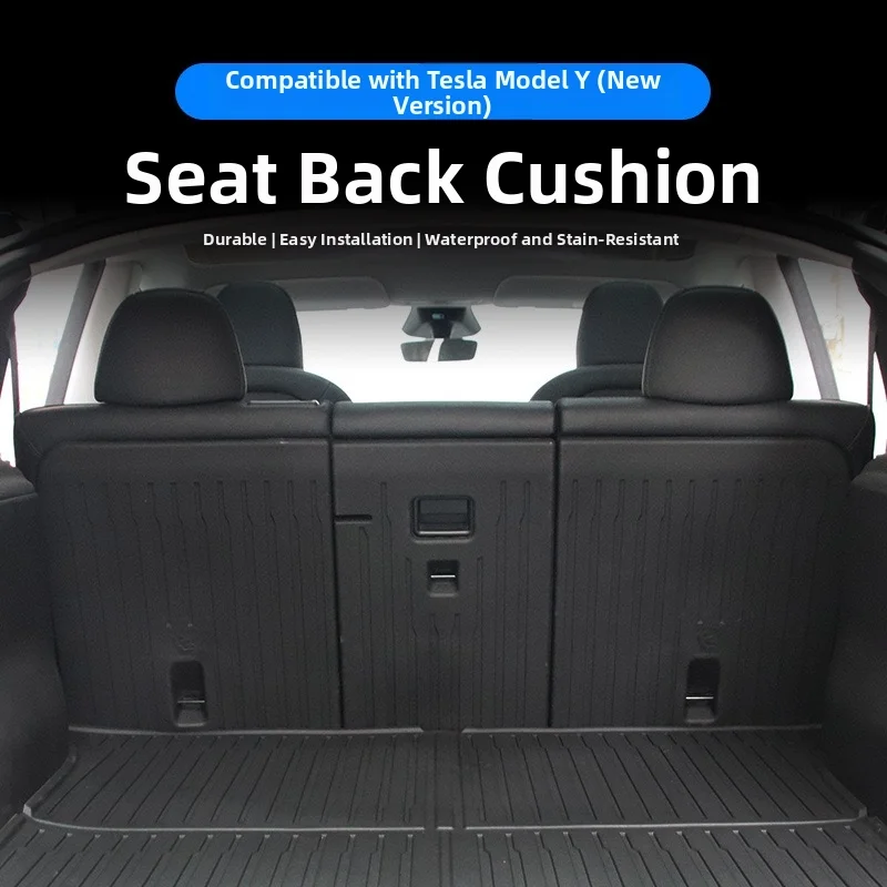 For Tesla New Model Y Juniper Rear Seat Back Cover Backrest Protector TPE Trunk Anti-scratch Pad Anti-dirty Mat Interior