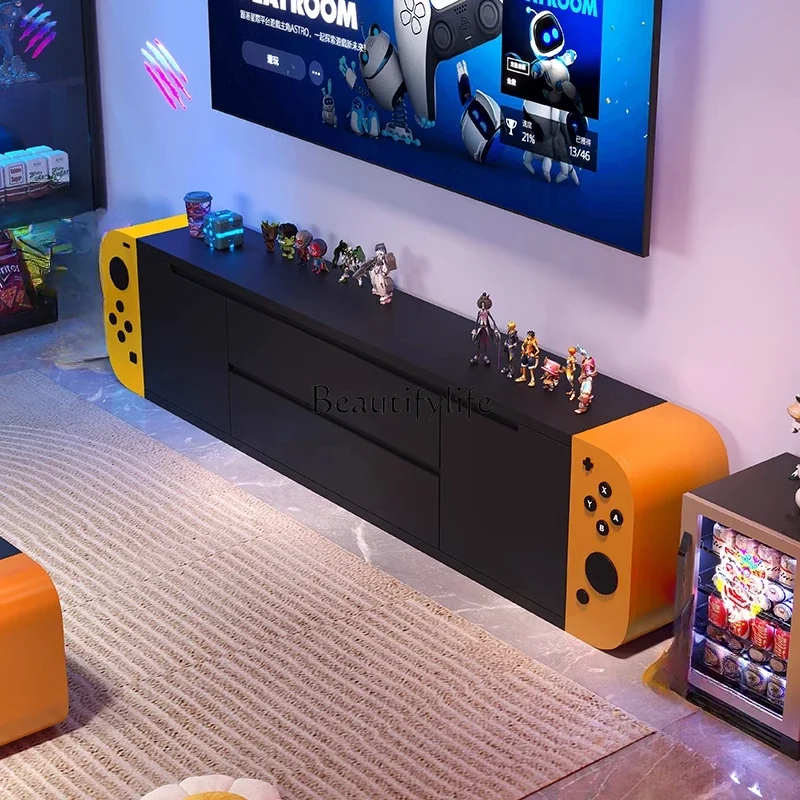 

1TV storage cabinet e-sports room e-sports girl with the same childhood handle tea table floor cabinet