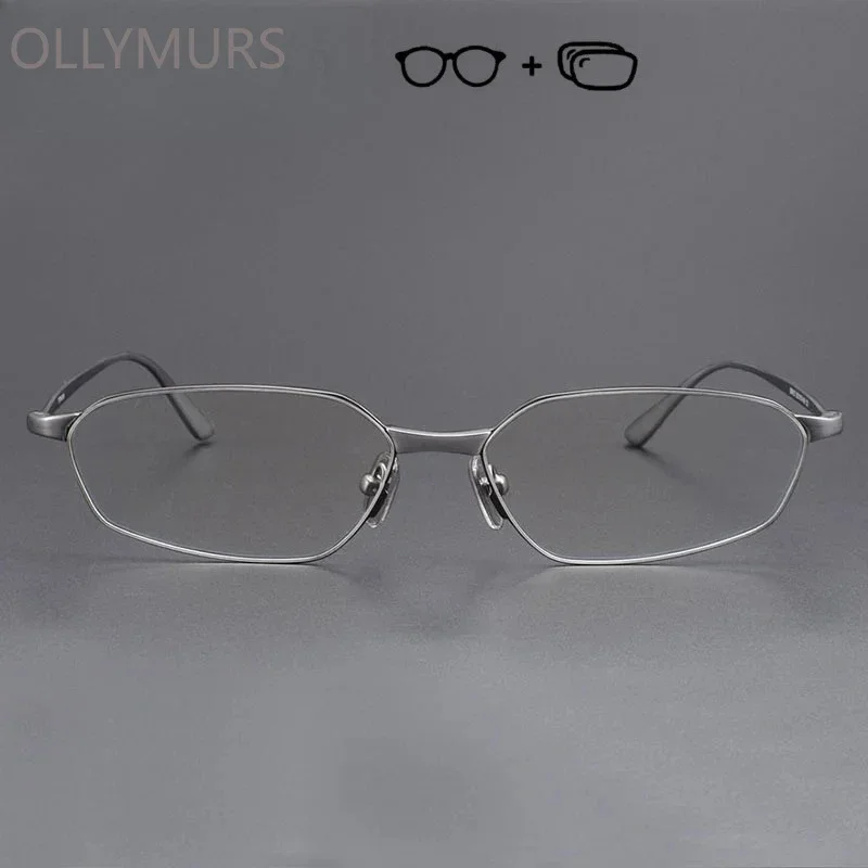 KIZN النظارات الطبية النساء الرجال قصر النظر مد البصر النظارات البصرية التقدمية عالية الجودة إطار من التيتانيوم مع وصفة