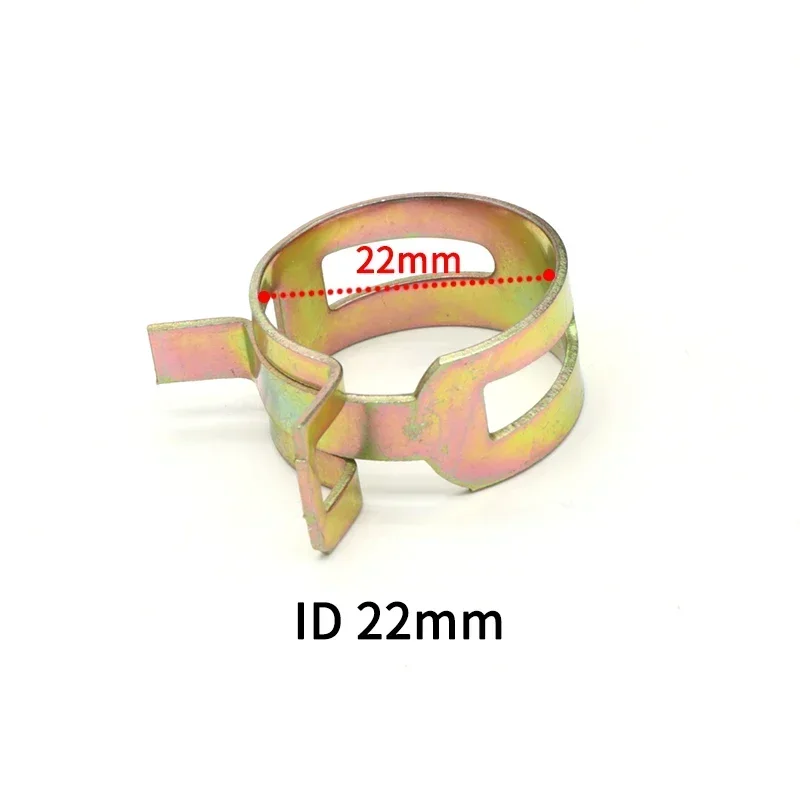 10~50pcs/Lot  65MN Manganese Steel Galvanized Spring Hose Clamp Inner Dia 5mm-25mm Elastic Steel Buckle Water Pipe Hoop