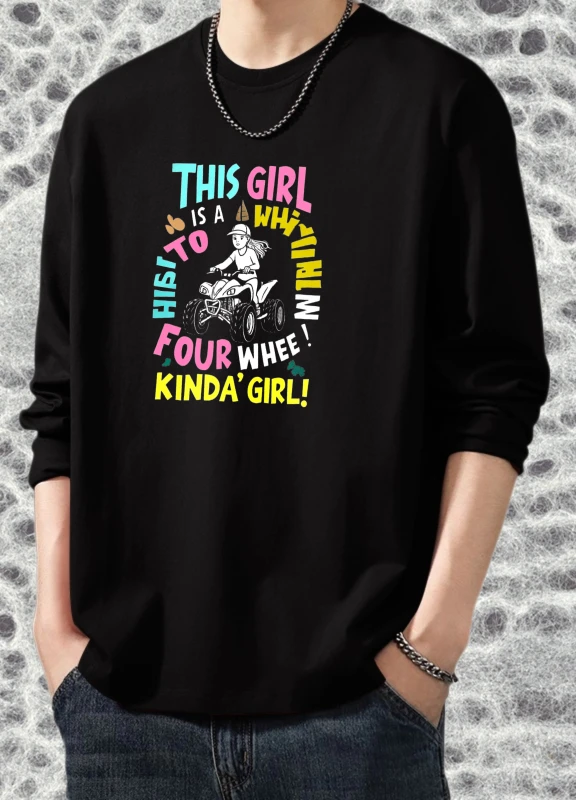 

T shirt for men autumn Men clothing Running Long sleeve Graphic tee Four Wheel Football 90s vintage clothe Printed t shirt Solid