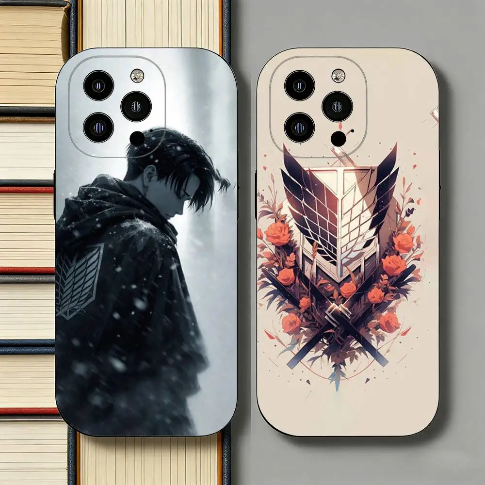 

L-Luxury Hot Anime Attack On Titan Phone Case for iPhone 17 Air 16 Pro Max 16e 15 Plus 14 13 Mini 12 11 Back Cover