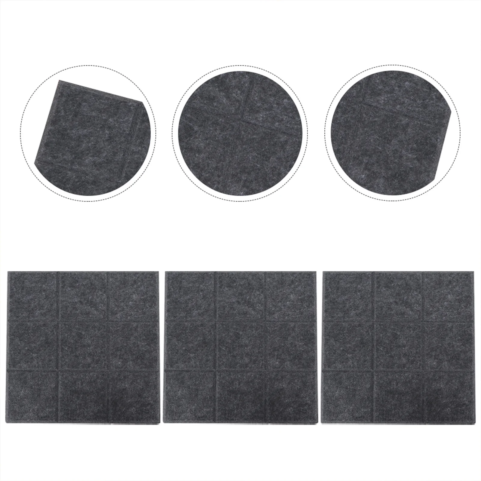 

3Pcs Multi Purpose Felt Bulletin Board Set Stick on Wall Without Holes for Office Home Classroom Reminder Notice Display Board