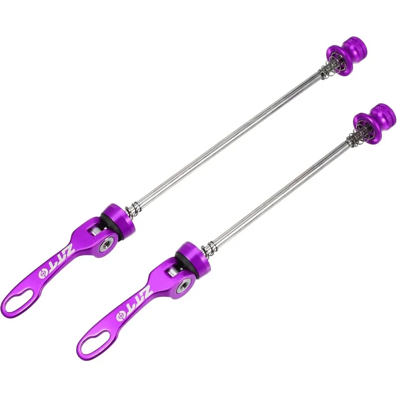 

X AUTOHAUX 2 Pcs Bike Bicycle Quick Release Axles Skewers Lever Front Rear Bike Axle Wheel Hub 15cm 5.91" 18.5cm 7.28" Purple