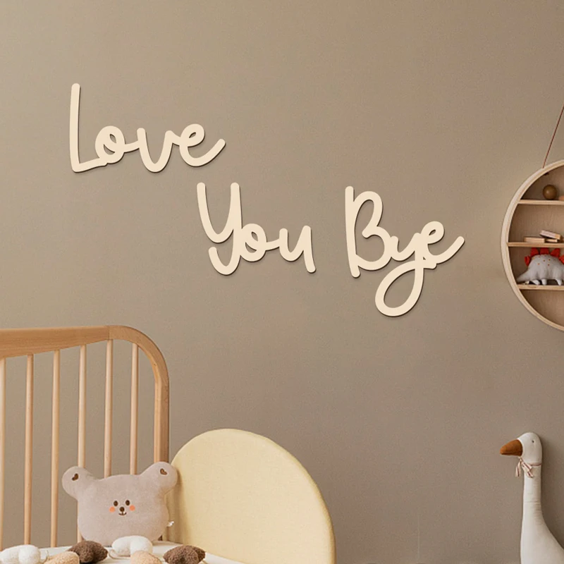 YOMDID Love You Bye Wood Sign Boho Wall Decor Express Love and Warm for Your Family Lovers Wall Art Wooden Gift Home Decoration