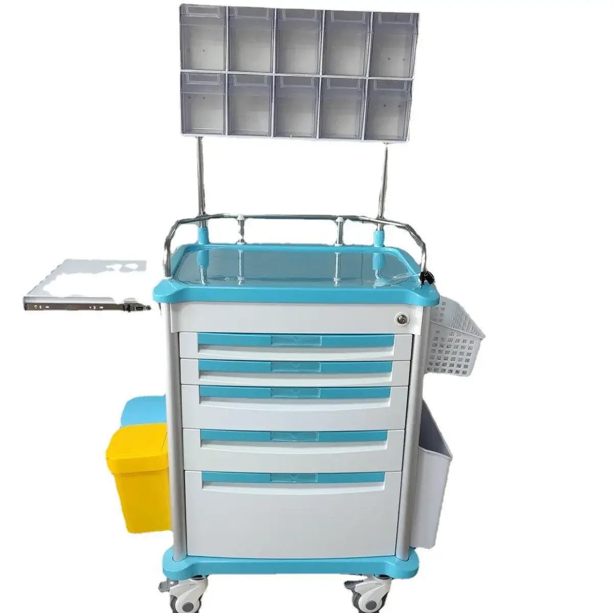 

ABS Rescue Carriage Emergency Ambulance Nursing Infusion Car Anesthesia Cart Medicine Changing and Dispensing Clothing Equipment