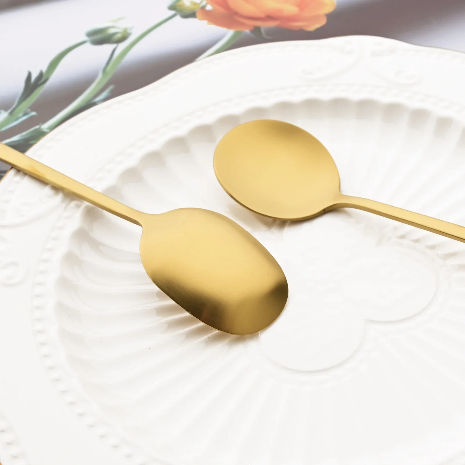 2 قطعة ماتي قوس قزح أواني الطعام مجموعة الكورية عشاء ملعقة عيدان أطباق الفولاذ المقاوم للصدأ أدوات المائدة المحمولة أدوات المائدة المطبخ مجموعة #4