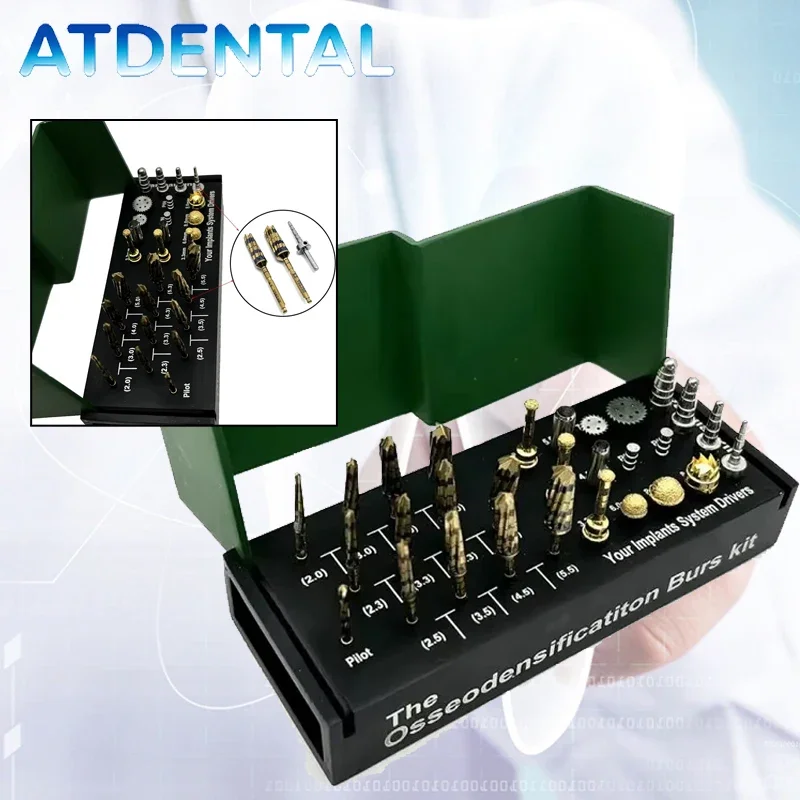 Dental Osseodensification Burs Surgical Implant Drills Set for Bone Condensing Osteotomy Preparation