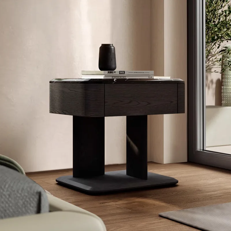 A creative and popular new home bedroom modern minimalist bedside table