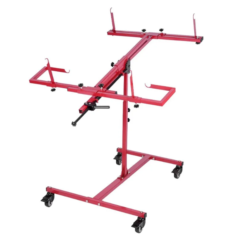 

4 Wheels Adjustable Auto Multi-functional Bodyshop Tools Spray Paint Panel Stand Rotating Car Parts Repair Painting Stands