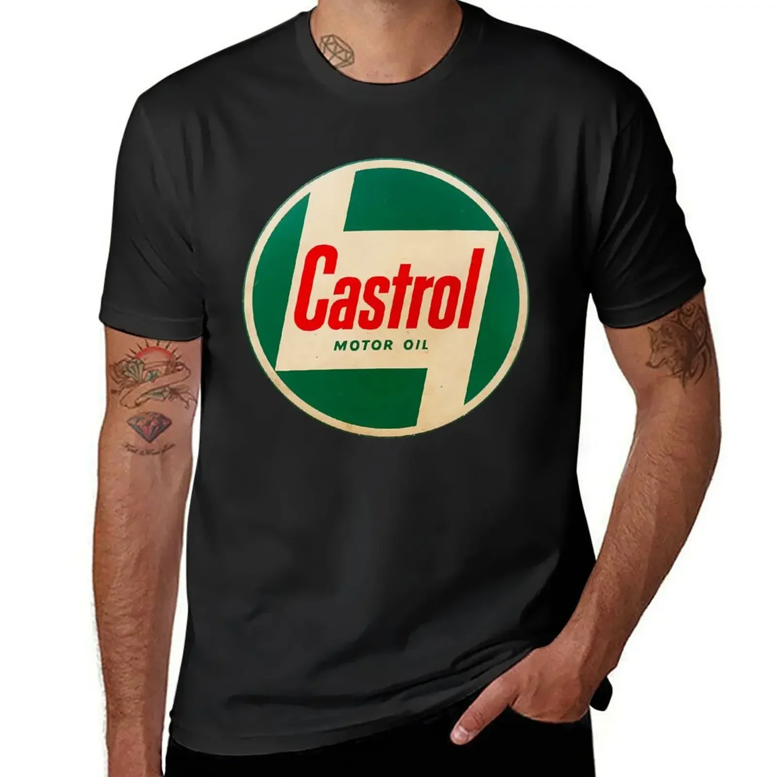 logo Castrol T-Shirt animal prinfor boys anime clothes tees men graphic t shirts