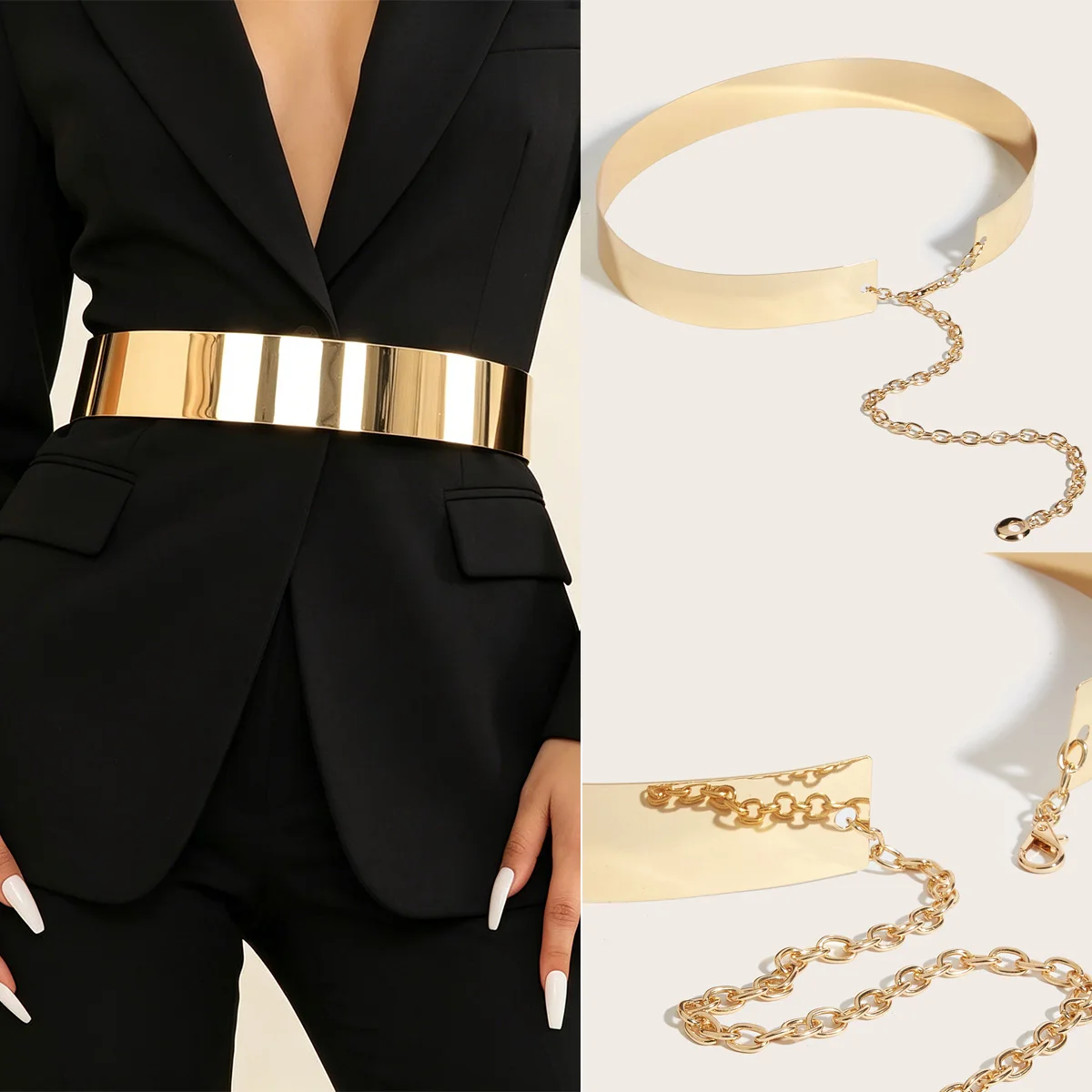 Dress for Women Adjustable Elegant Gold Color
