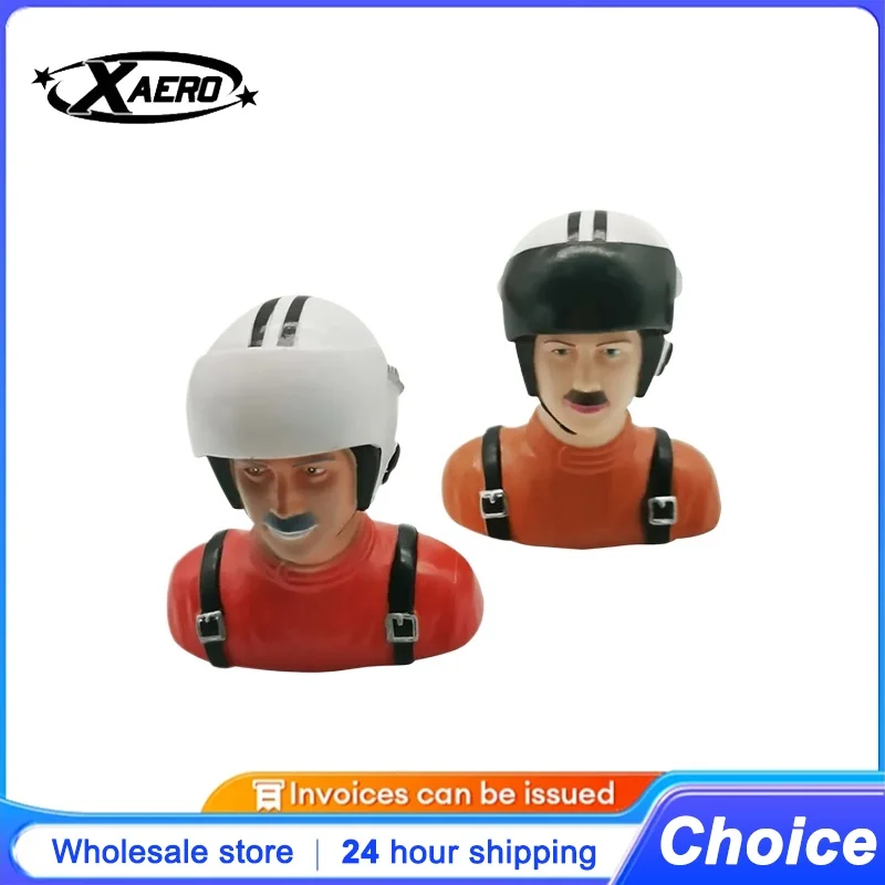 

XAERO Scale Civil Pilot Figure with Helmet Red Blue Army Green Orange for RC Airplane Helicopter, Hobby Model Toy Accessories