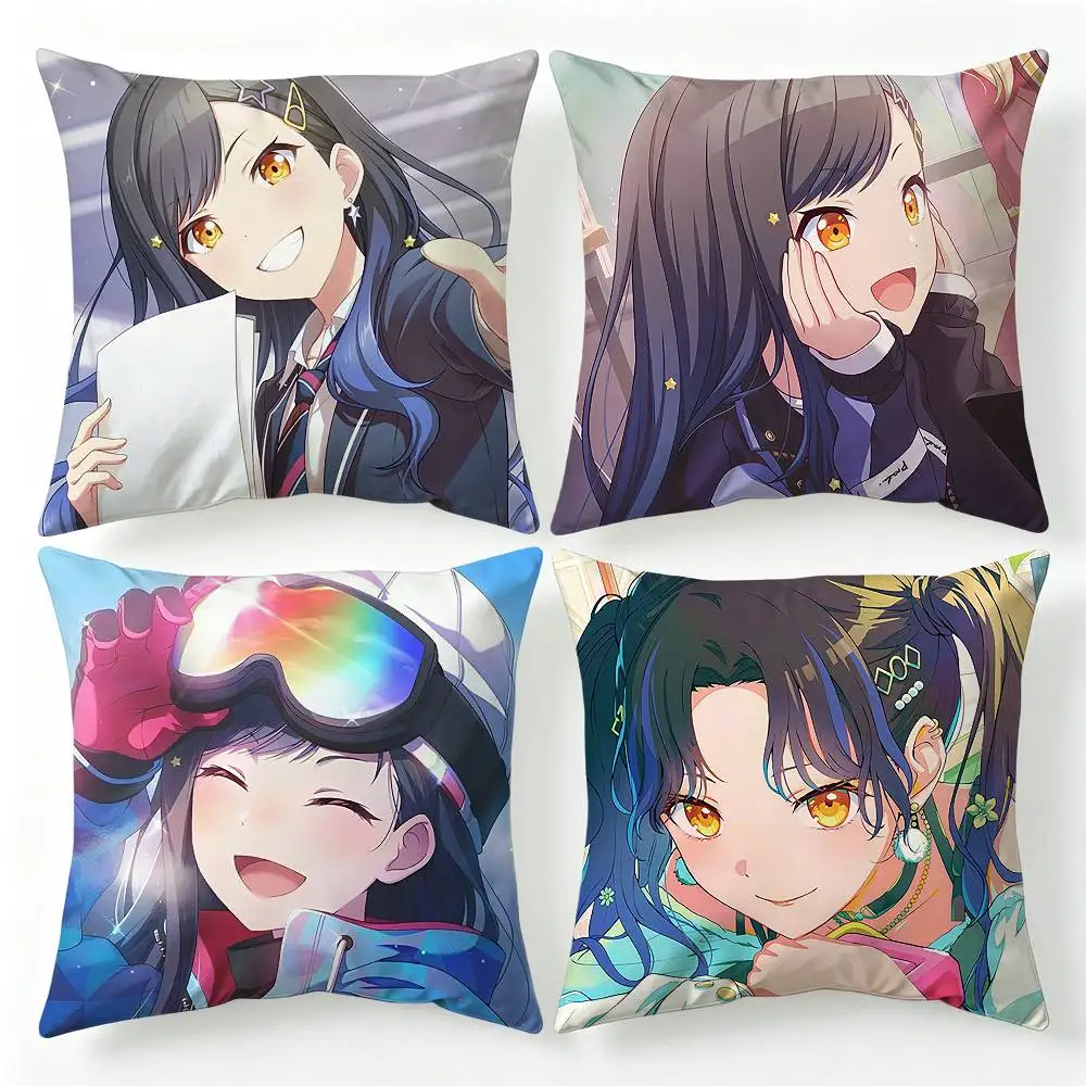 A-An S-Shiraishi Game Project Sekai Pillow Case Living Room Sofa Cushion Cover Suitable For Home Bedroom Room Decoration