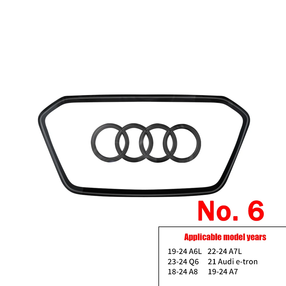 Auto-Styling Lenkrad-Mittelkappen Zierleisten Zubehör Logo für AUDI A6L Q7 Q3 Q5L Q8 A7L Q6 E-TRON SQ5 Q5 A7 A5 A3 A4L A8L A8