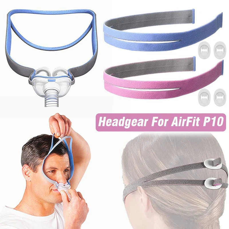 CPAP Mask Straps Replacement Headgear For Nasal Pillow Super Elastic Straps With Adjustment Clips